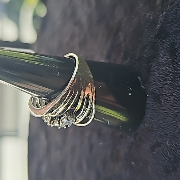 LADIES 925 ISRAEL 5 cz stones Size 9 - Picture 5 of 10